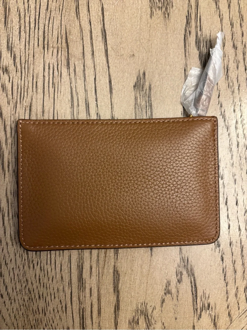 Tory Burch Brown Zip Card Case